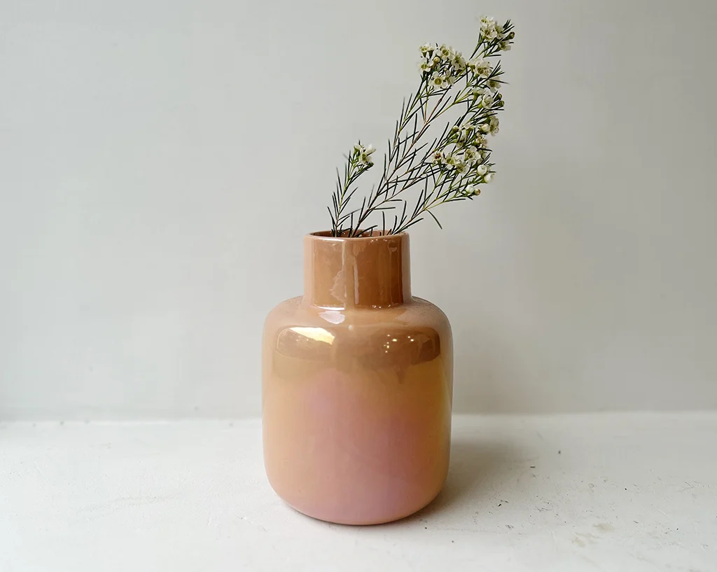 Orange glossy vase Orange glossy vase