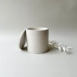 White handmade candle