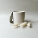 White handmade candle