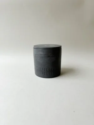 Black handmade candle