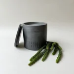 Black handmade candle