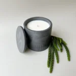 Black handmade candle