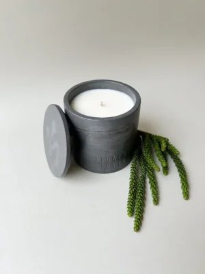 Black handmade candle