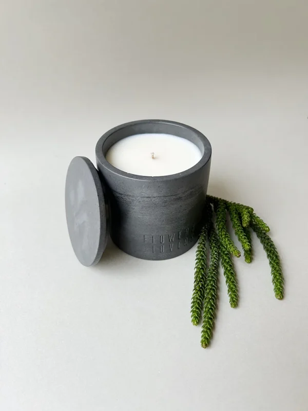 Black handmade candle
