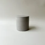 Grey handmade candle