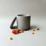 Grey handmade candle